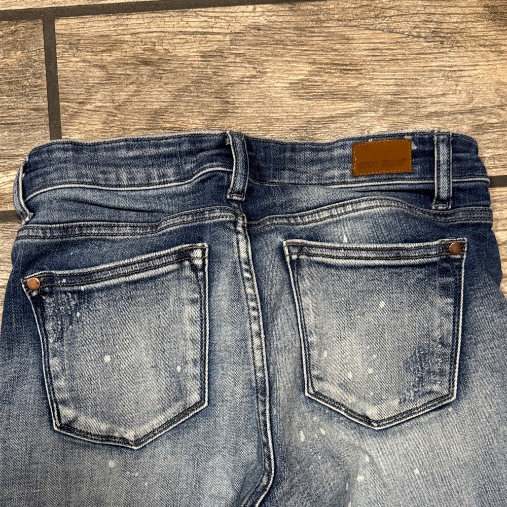 Judy Blue boyfriend fit distressed jeans dark wash size 5/27 - Picture 11 of 12